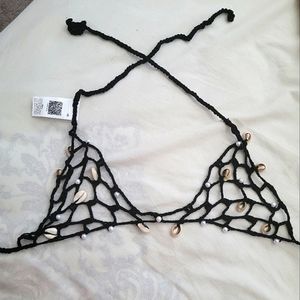 NWOT Shell/Pearl Cover Up without Bikini Top